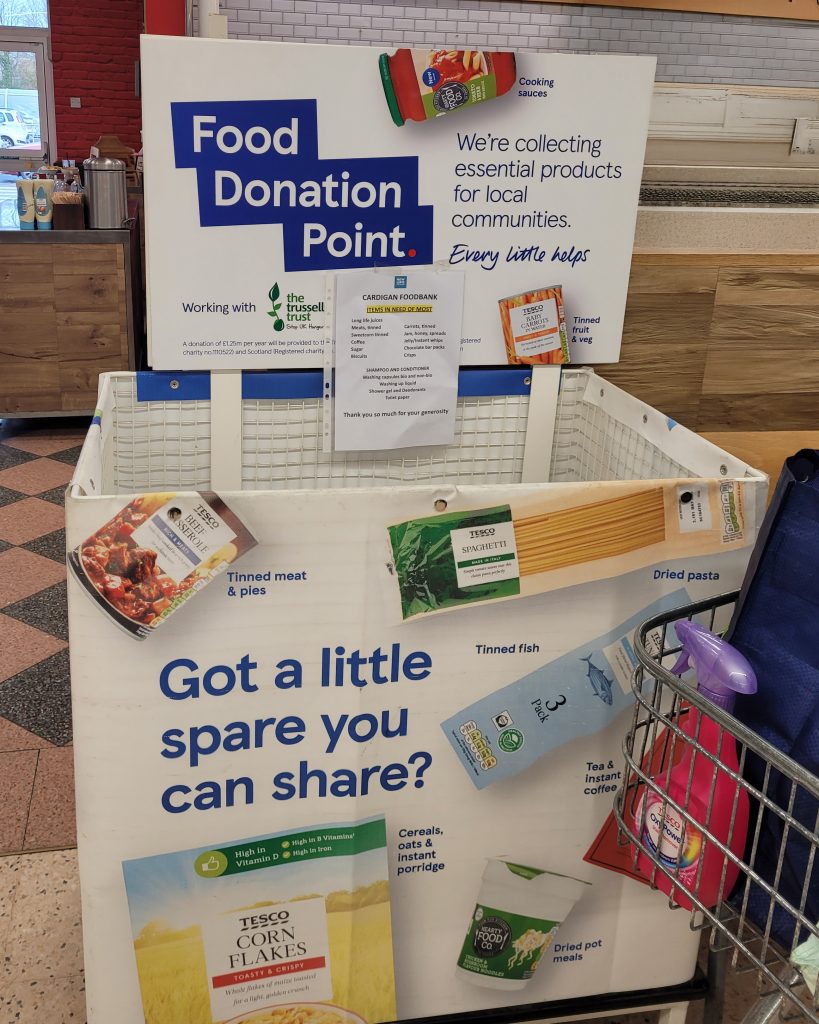 Donation point at Tescos